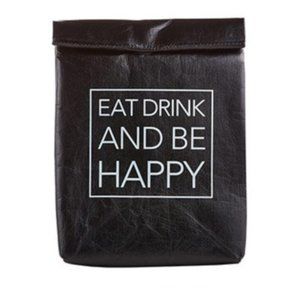 Eat Drink and be HAPPY - Insulated Lunch Bag